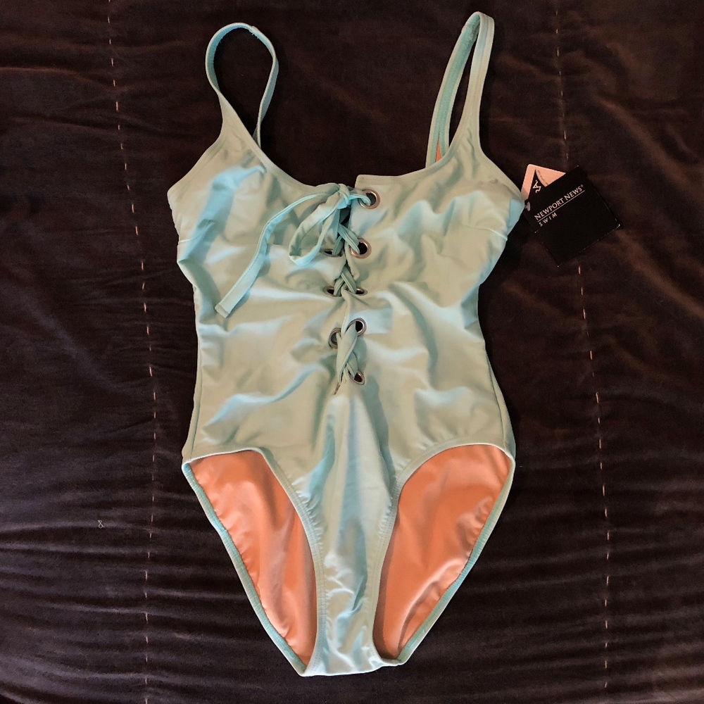 Light Blue One Piece Swimsuit